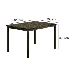 Colman Modern 48 in. Rectangle Black Faux Marble Top Dining Table Seats 2 by Benjara 12 Colman Modern 48 in. Rectangle Black Faux Marble Top Dining Table Seats 2 by Benjara -Cheap Benjara Store black benjara kitchen dining tables bm123283 44 1000