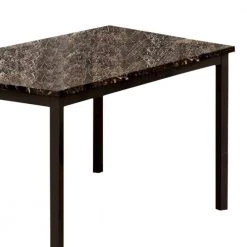 Colman Contemporary 60 in. L Rectangle Black Faux Marble Top Dining Table with Metal Frame Seats 4 by Benjara 10 Colman Contemporary 60 in. L Rectangle Black Faux Marble Top Dining Table with Metal Frame Seats 4 by Benjara -Cheap Benjara Store black benjara kitchen dining tables bm123399 4f 1000