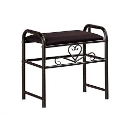 Casual 2-Piece Black Metal Vanity Set with Stool with Fabric Seat by Benjara 11 Casual 2-Piece Black Metal Vanity Set with Stool with Fabric Seat by Benjara -Cheap Benjara Store black benjara makeup vanities bm158046 1f 1000