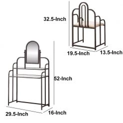 Opulent Brown 2-Piece Traditional Vanity Set by Benjara 12 Opulent Brown 2-Piece Traditional Vanity Set by Benjara -Cheap Benjara Store black benjara makeup vanities bm158048 44 1000