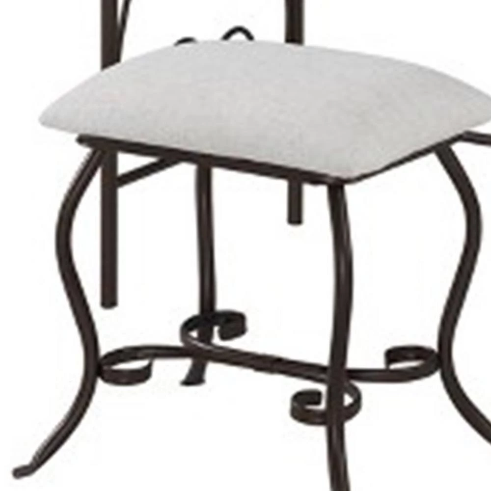 Classic Black Metal Vanity Set with Cheval Mirror and Stool 52.4 in. x 31.8 in. x 18.3 in. by Benjara 5 Classic Black Metal Vanity Set with Cheval Mirror and Stool 52.4 in. x 31.8 in. x 18.3 in. by Benjara - Image 5