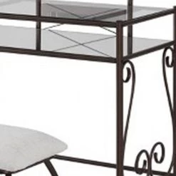 Classic Black Metal Vanity Set with Cheval Mirror and Stool 52.4 in. x 31.8 in. x 18.3 in. by Benjara 9 Classic Black Metal Vanity Set with Cheval Mirror and Stool 52.4 in. x 31.8 in. x 18.3 in. by Benjara -Cheap Benjara Store black benjara makeup vanities bm16781 4f 1000