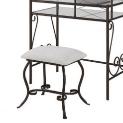 Classic Black Metal Vanity Set with Cheval Mirror and Stool 52.4 in. x 31.8 in. x 18.3 in. by Benjara 8 Classic Black Metal Vanity Set with Cheval Mirror and Stool 52.4 in. x 31.8 in. x 18.3 in. by Benjara -Cheap Benjara Store black benjara makeup vanities bm16781 c3 1000