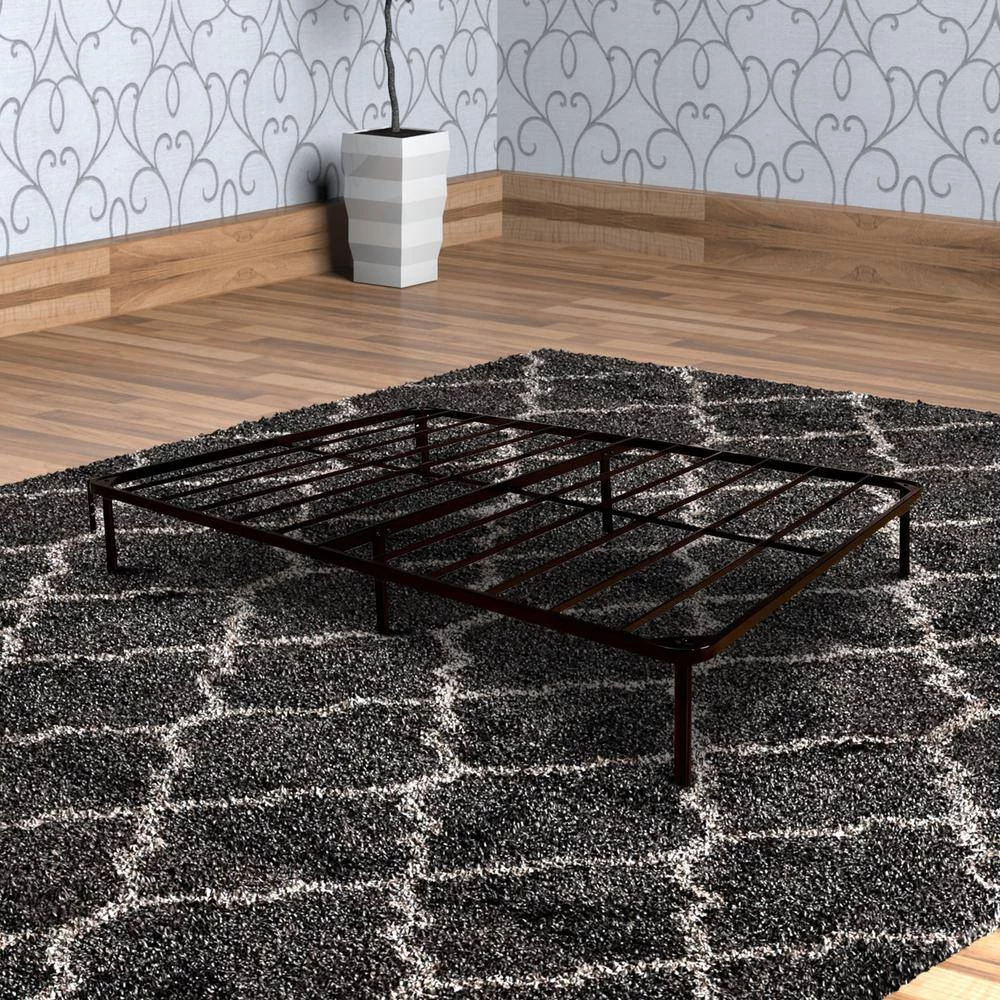 Black Low Profile Twin Size Metal 11 Slats Bed Frame by Benjara 4 Black Low Profile Twin Size Metal 11 Slats Bed Frame by Benjara - Image 4