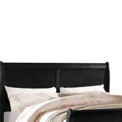 Modern Style Black Elegant Queen Size Sleigh Bed by Benjara 12 Modern Style Black Elegant Queen Size Sleigh Bed by Benjara -Cheap Benjara Store black benjara sleigh beds bm156003 1f 1000