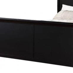Louis Philippe Fabulous Black California King Size Bed by Benjara -Cheap Benjara Store black benjara sleigh beds bm171674 40 1000