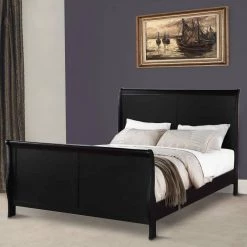 Classy Black Wooden Twin Bed by Benjara 15 Classy Black Wooden Twin Bed by Benjara -Cheap Benjara Store black benjara sleigh beds bm171678 31 1000