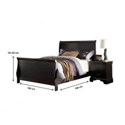 Classy Black Wooden Twin Bed by Benjara 10 Classy Black Wooden Twin Bed by Benjara -Cheap Benjara Store black benjara sleigh beds bm171678 40 1000