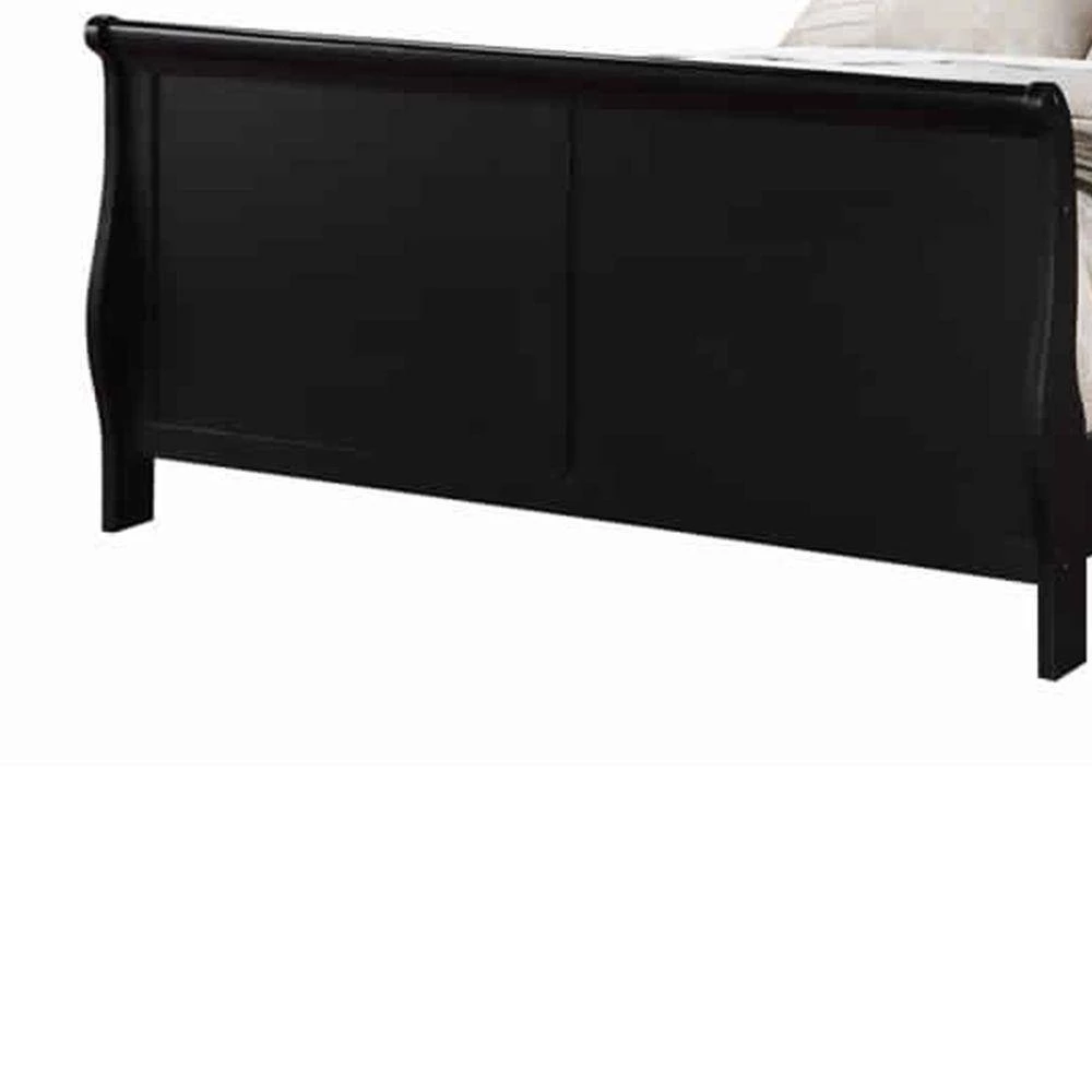 Classy Black Wooden Twin Bed by Benjara 4 Classy Black Wooden Twin Bed by Benjara - Image 4