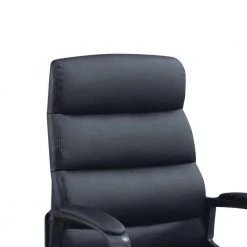 Black Leatherette Office Chair with Horizontally Tufted Padded Back by Benjara -Cheap Benjara Store black benjara task chairs bm266480 c3 1000