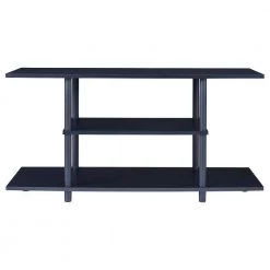 42 in. Black Composite TV Stand Fits TVs Up to 42 in. with Open Storage by Benjara -Cheap Benjara Store black benjara tv stands bm194848 4f 1000