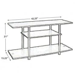 42 in. Black Composite TV Stand Fits TVs Up to 42 in. with Open Storage by Benjara -Cheap Benjara Store black benjara tv stands bm194848 c3 1000