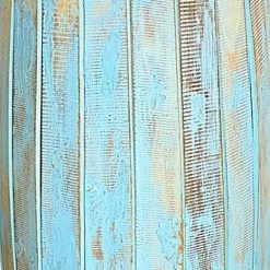 31.5 in. Washed Blue Backless Wood Stool with Elongated Drum Shape and Round Base by Benjara -Cheap Benjara Store blue benjara bar stools bm274805 4f 1000