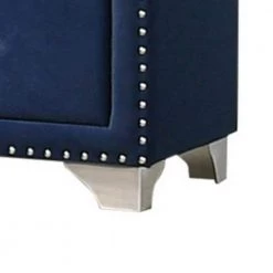 Cale 2-Drawer Blue Wooden Nightstand with Velvet Upholstered and Nailhead ( 26.25 in. H x 21 in. W x 18 in. L) by Benjara 10 Cale 2-Drawer Blue Wooden Nightstand with Velvet Upholstered and Nailhead ( 26.25 in. H x 21 in. W x 18 in. L) by Benjara -Cheap Benjara Store blue benjara nightstands bm280481 4f 1000