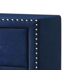 Cale 2-Drawer Blue Wooden Nightstand with Velvet Upholstered and Nailhead ( 26.25 in. H x 21 in. W x 18 in. L) by Benjara 9 Cale 2-Drawer Blue Wooden Nightstand with Velvet Upholstered and Nailhead ( 26.25 in. H x 21 in. W x 18 in. L) by Benjara -Cheap Benjara Store blue benjara nightstands bm280481 c3 1000