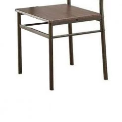5-Piece Rectangular Wooden Top Bronze Armless Chair Ironlike Dining Set by Benjara -Cheap Benjara Store bronze benjara dining room sets bm158030 1f 1000