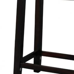 26.18 in. H Brown and Beige Fabric Upholstered Counter Stool with Nail head Trim by Benjara -Cheap Benjara Store brown and beige benjara bar stools bm16841 1f 1000