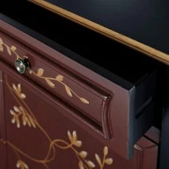 Brown and Black Storage Cabinet with 2-Doors and 2-Drawers by Benjara -Cheap Benjara Store brown and black benjara accent cabinets bm232489 4f 1000