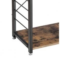 33 in. H Brown and Black Wood and Metal Bakers Rack with 4-Shelves and Wire Basket by Benjara -Cheap Benjara Store brown and black benjara baker s racks bm217095 4f 1000