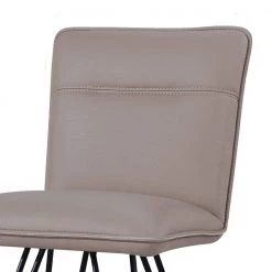 37 in. H Taupe Brown and Black Leather Counter Height Stool with Metal Hairpin Legs (Set of 2) by Benjara -Cheap Benjara Store brown and black benjara bar stools bm187623 4f 1000