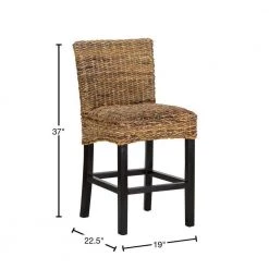 37 in. Height Brown and Black Woven Rattan Counter Height Stool with Wooden Legs and Low Profile Backrest by Benjara 11 37 in. Height Brown and Black Woven Rattan Counter Height Stool with Wooden Legs and Low Profile Backrest by Benjara -Cheap Benjara Store brown and black benjara bar stools bm195684 40 1000