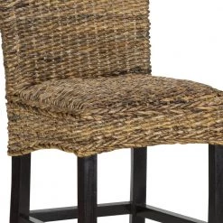 37 in. Height Brown and Black Woven Rattan Counter Height Stool with Wooden Legs and Low Profile Backrest by Benjara 15 37 in. Height Brown and Black Woven Rattan Counter Height Stool with Wooden Legs and Low Profile Backrest by Benjara -Cheap Benjara Store brown and black benjara bar stools bm195684 44 1000