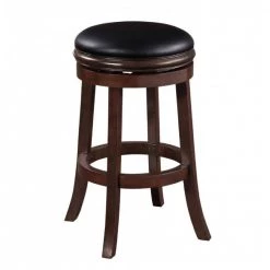 Sabi 30 in. Brown and Black Backless Solid Wood Swivel Counter Stool with Faux Leather Seat by Benjara 16 Sabi 30 in. Brown and Black Backless Solid Wood Swivel Counter Stool with Faux Leather Seat by Benjara -Cheap Benjara Store brown and black benjara bar stools bm274235 76 1000