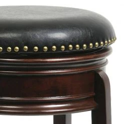25 in. Brown and Black Solid Wood Faux Leather Swivel Counter Stool by Benjara 12 25 in. Brown and Black Solid Wood Faux Leather Swivel Counter Stool by Benjara -Cheap Benjara Store brown and black benjara bar stools bm274361 c3 1000