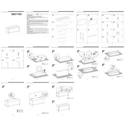 31.5 in. L x 15.7 in. W x 19.7 in. H Black and Brown Button Tufted Leatherette Flip Top Storage Bench by Benjara -Cheap Benjara Store brown and black benjara bedroom benches bm217098 d4 1000