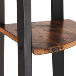 49.2 in. Brown/Black Wood 4-shelf Corner Ladder Bookcase with Open Storage by Benjara -Cheap Benjara Store brown and black benjara bookcases bookshelves bm195830 c3 1000