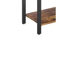 47.2 in. H Rustic Brown and Black Wood and Metal 4-Tier Bookcase with Criss Cross Back by Benjara -Cheap Benjara Store brown and black benjara bookcases bookshelves bm217079 44 1000