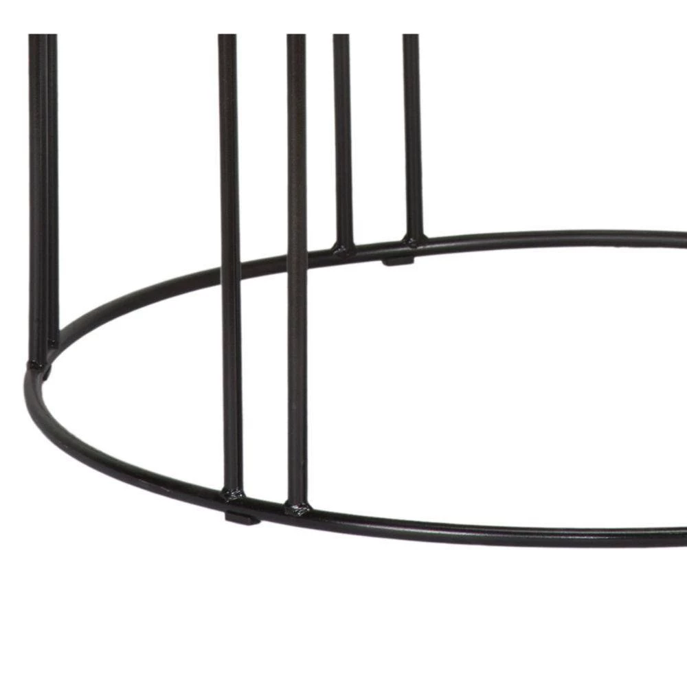 28 in. Brown/Black Medium Round Wood Coffee Table with Wooden Top by Benjara 4 28 in. Brown/Black Medium Round Wood Coffee Table with Wooden Top by Benjara - Image 4