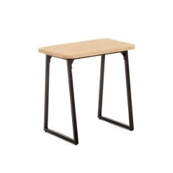 Natural 31.5 in. Brown and Black Wood and Metal 2-Piece Executive Desk Set With Bench by Benjara -Cheap Benjara Store brown and black benjara computer desks bm274242 4f 1000