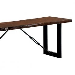 Black and Brown Rectangular Metal Frame Bench with Wooden Seat 14 in. L x 54 in. W x 17.88 in. H by Benjara 9 Black and Brown Rectangular Metal Frame Bench with Wooden Seat 14 in. L x 54 in. W x 17.88 in. H by Benjara -Cheap Benjara Store brown and black benjara dining benches bm183652 c3 1000