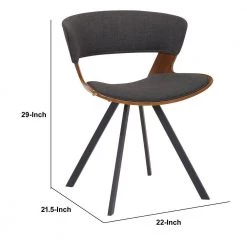 Brown and Black Curved Padded Side Dining Chair with Angled Legs by Benjara 10 Brown and Black Curved Padded Side Dining Chair with Angled Legs by Benjara -Cheap Benjara Store brown and black benjara dining chairs bm236370 44 1000