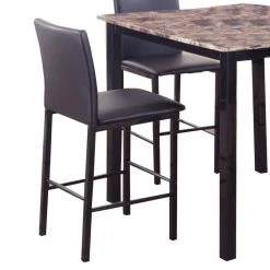5-Piece Black and Brown Counter Height Dinette by Benjara -Cheap Benjara Store brown and black benjara dining room sets bm157888 c3 1000