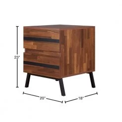 Brown and Black 2-Drawers Wooden End Table with Angled Leg Support by Benjara 9 Brown and Black 2-Drawers Wooden End Table with Angled Leg Support by Benjara -Cheap Benjara Store brown and black benjara end side tables bm186959 40 1000