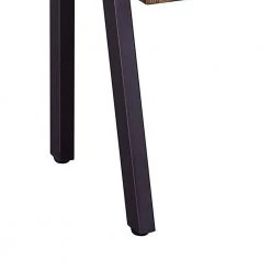 Brown and Black Wooden Stackable End Table with Inverted Iron Legs and Storage Compartment by Benjara -Cheap Benjara Store brown and black benjara end side tables bm193918 44 1000