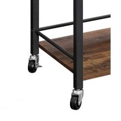Brown and Black Tray Top Wooden Kitchen Cart with 2-Shelves and Casters by Benjara 8 Brown and Black Tray Top Wooden Kitchen Cart with 2-Shelves and Casters by Benjara -Cheap Benjara Store brown and black benjara kitchen carts bm217112 4f 1000