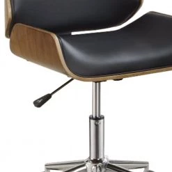 Contemporary Brown and Black Leather Seat Small Back Home Office Chair by Benjara 11 Contemporary Brown and Black Leather Seat Small Back Home Office Chair by Benjara -Cheap Benjara Store brown and black benjara task chairs bm159075 1f 1000