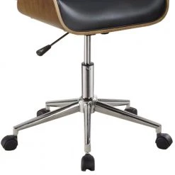 Contemporary Brown and Black Leather Seat Small Back Home Office Chair by Benjara 9 Contemporary Brown and Black Leather Seat Small Back Home Office Chair by Benjara -Cheap Benjara Store brown and black benjara task chairs bm159075 c3 1000