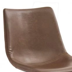 Brown and Black Metal Swivel Chair with Faux Leather Upholstery and Adjustable Seat by Benjara -Cheap Benjara Store brown and black benjara task chairs bm190090 c3 1000