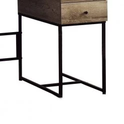 22 in. Rectangular Wooden Brown and Black Desk with 4 Drawers and Tubular Metal Support by Benjara -Cheap Benjara Store brown and black benjara writing desks bm209603 4f 1000