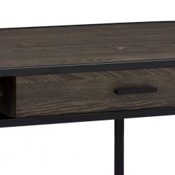 47.25 in. W Rectangular Brown and Black Wooden Writing Desk with 1-Drawer and 2-Compartments by Benjara -Cheap Benjara Store brown and black benjara writing desks bm242023 4f 1000