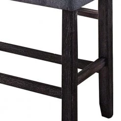 Brown and Blue Rectangular Fabric Counter Height Bench with Padded Seat 25 in. H x 14 in. W x 48 in. L by Benjara -Cheap Benjara Store brown and blue benjara bedroom benches bm225972 1f 1000