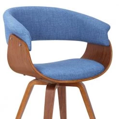Brown and Blue Mid Century Wooden Dining Chair with Curved Fabric Seating by Benjara 9 Brown and Blue Mid Century Wooden Dining Chair with Curved Fabric Seating by Benjara -Cheap Benjara Store brown and blue benjara dining chairs bm214510 1f 1000