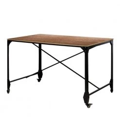 49 in. Rectangular Brown/Bronze Writing Desk by Benjara