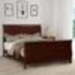 Clean and Convenient Cherry King Wooden Bed by Benjara 15 Clean and Convenient Cherry King Wooden Bed by Benjara -Cheap Benjara Store brown and cherry benjara platform beds bm168405 31 1000