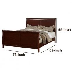 Clean and Convenient Cherry King Wooden Bed by Benjara 13 Clean and Convenient Cherry King Wooden Bed by Benjara -Cheap Benjara Store brown and cherry benjara platform beds bm168405 44 1000