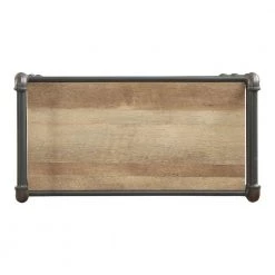 49.25 in. Brown/Gray Metal 4-shelf Standard Bookcase with Open Back by Benjara -Cheap Benjara Store brown and gray benjara bookcases bookshelves bm184753 44 1000